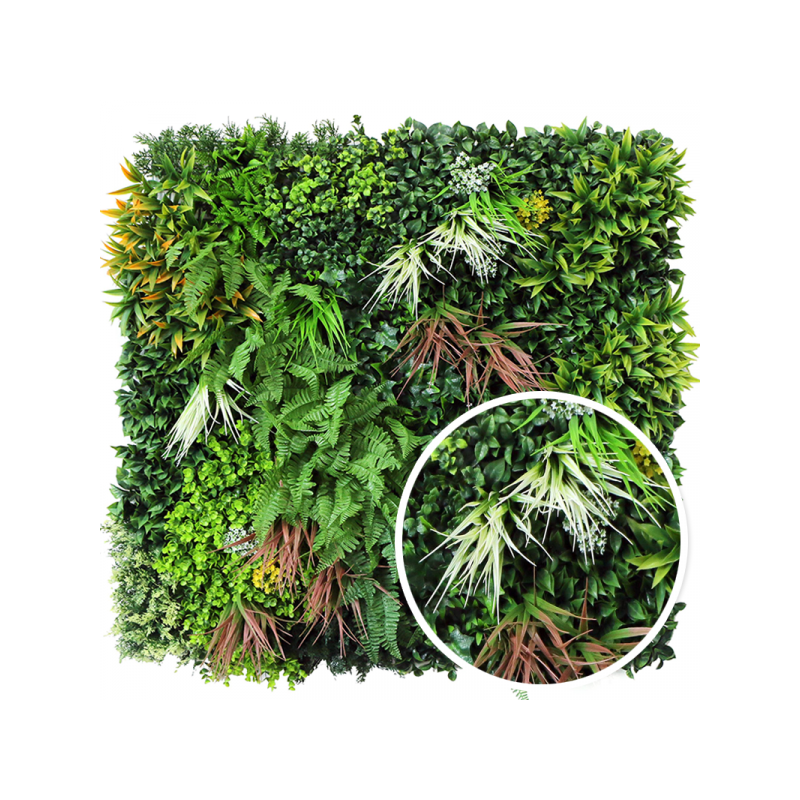 Mur Végétal Artificiel SAUVAGE - 1m x 1m