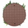 CADRE MURAL ROND PLANTES ARTIFICIELLES