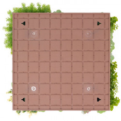 CADRE MURAL CARRE PLANTES ARTIFICIELLES