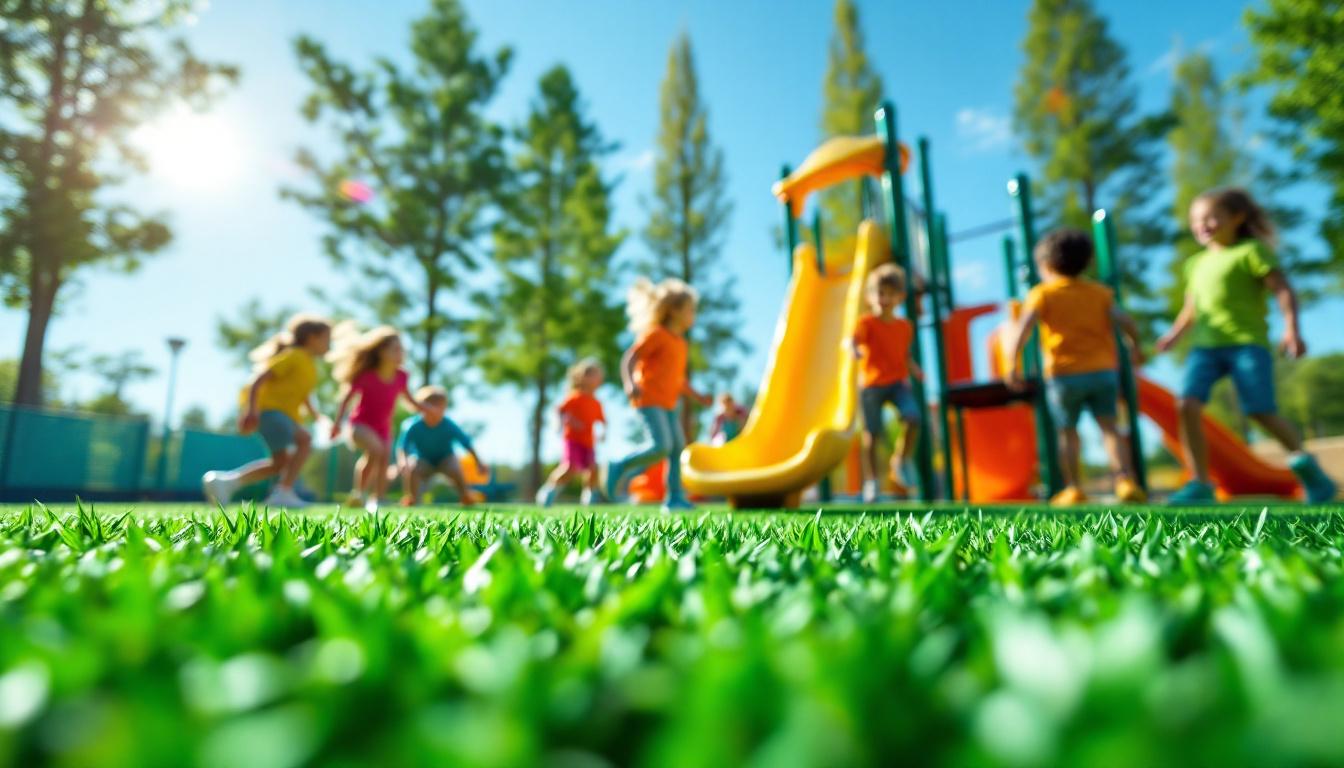découvrez les avantages du gazon synthétique pour créer une aire de jeux sécurisée et propre, idéale pour protéger les enfants tout en facilitant l'entretien.