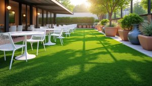 découvrez comment optimiser l'espace extérieur de votre restaurant grâce au gazon synthétique, alliant esthétique, durabilité et facilité d'entretien pour un cadre accueillant toute l'année.
